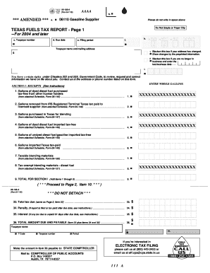  06 168 Amended Gasoline Supplier Fuels Tax Report Window Texas 2019-2024