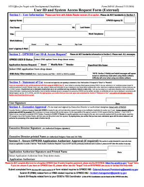 Opwdd Irma Access Form