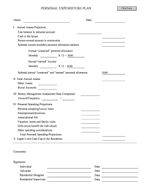 PERSONAL EXPENDITURE PLAN Welcome to OPWDD Opwdd Ny  Form