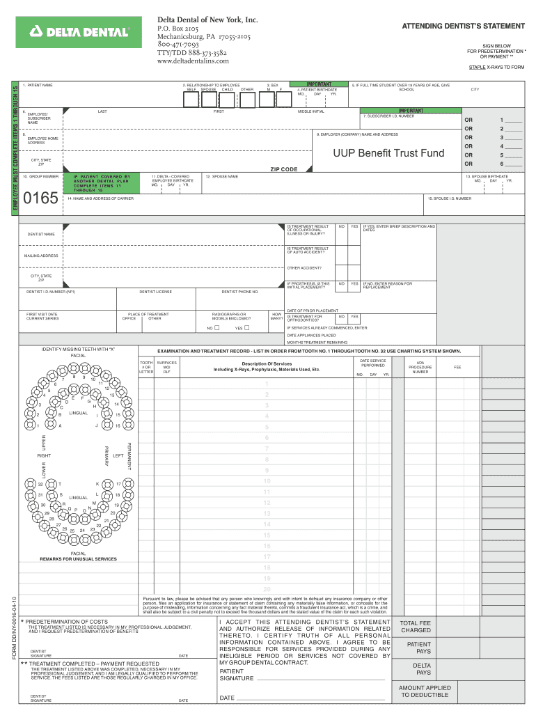 8158 Delta Dental Claim Form Cdr