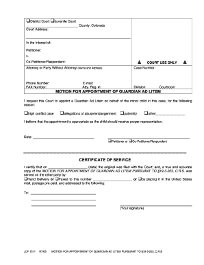 County, Colorado District Court Courts State Co  Form