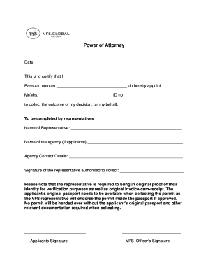 Vfs Attorney  Form
