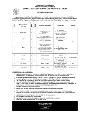 Postal Life Insurance Lahore Contact Number  Form