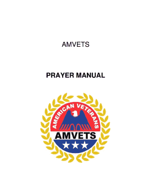 AMVETS PRAYER MANUAL Amvets  Form