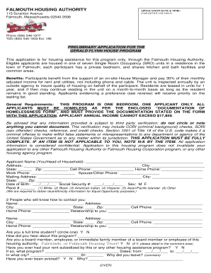 Gerald Flynn House Application Falmouth Housing Trust Falmouthhousingtrust  Form