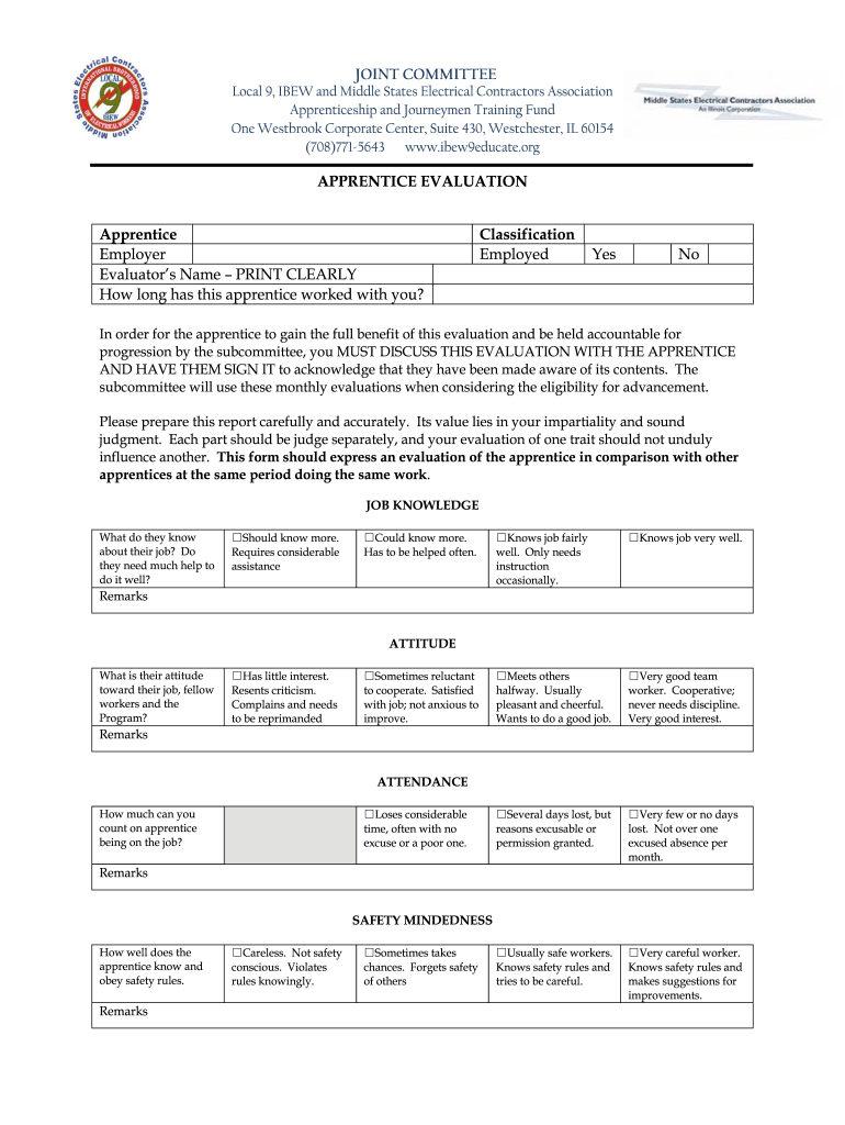 Local Union 9  Form