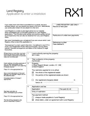 Example of Completed Rx1 Form