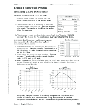 Misleading Graphs Worksheet Answer Key  Form