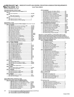 Broward College Aa  Form