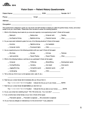 Svs Vision Forms