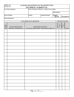 Construction Submittal Template