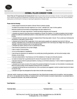 Dermal Filler Consent Form