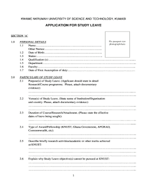 Study Leave Form PDF