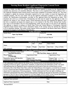 Nursing Home Resident Applicant Fingerprint Consent Form Forms Petersenhealthcare