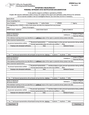 Opwdd Form 163