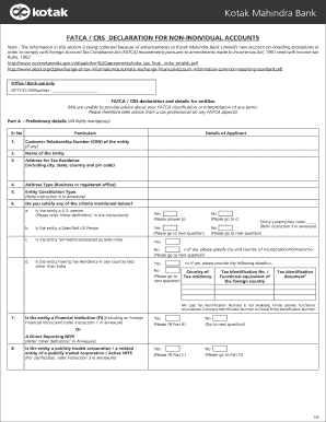 Bank Fatca Non Individual Form