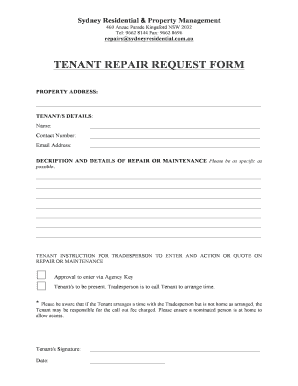 Tenancy Residential  Form