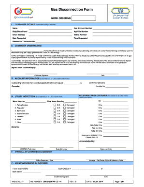 Lootah Gas Disconnection Form