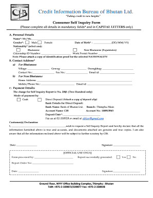 Cib Bhutan  Form