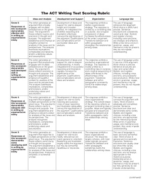 Act Rubric  Form