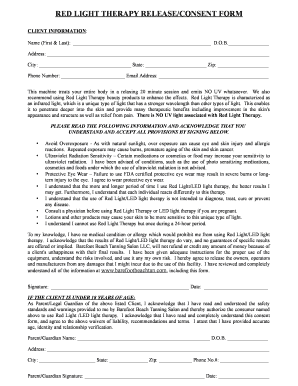 Red Light Therapy Consent Form