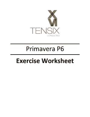 Primavera P6 Sample Exercise PDF  Form