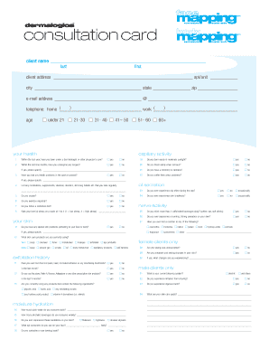  Dermalogica Consultation Card 2006