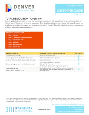  Total Demolition Guide Denver Denvergov 2016