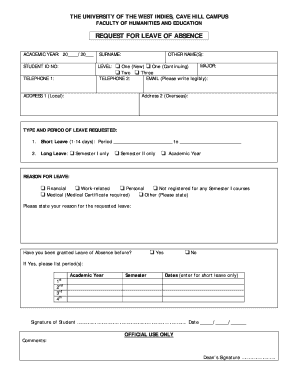 Uwi Leave of Absence  Form