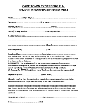 Safa Clearance Form