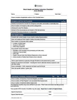 Safety Induction Template  Form