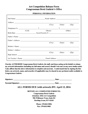 Drawing Competition Form Format in Bengali