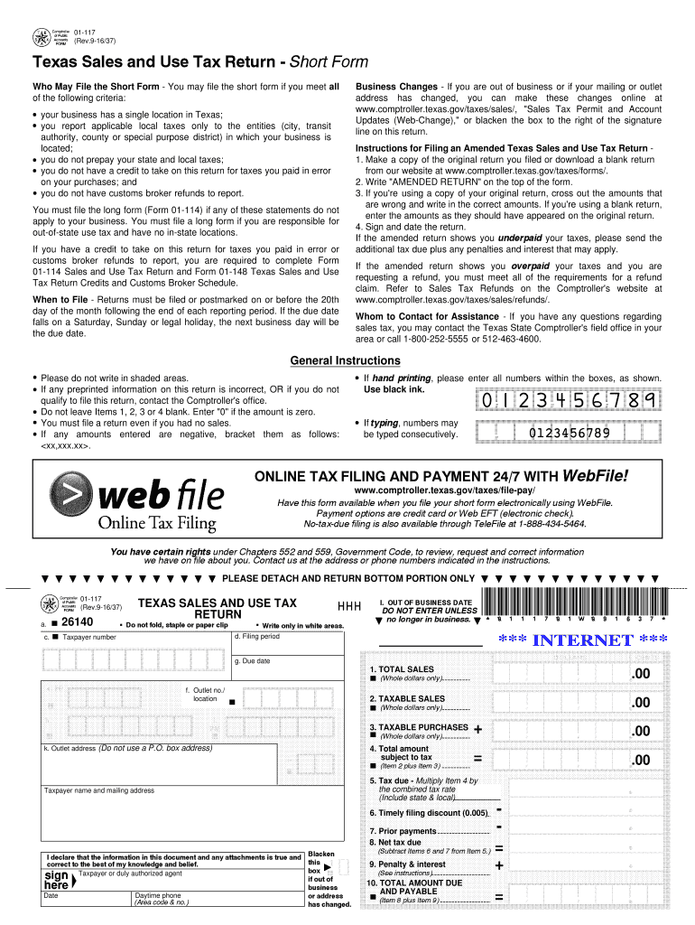  01 117  Form 2016