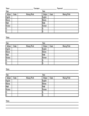 Grade Check Sheet  Form