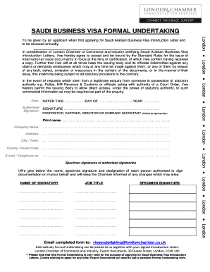 SAUDI BUSINESS VISA FORMAL UNDERTAKING London Londonchamber Co