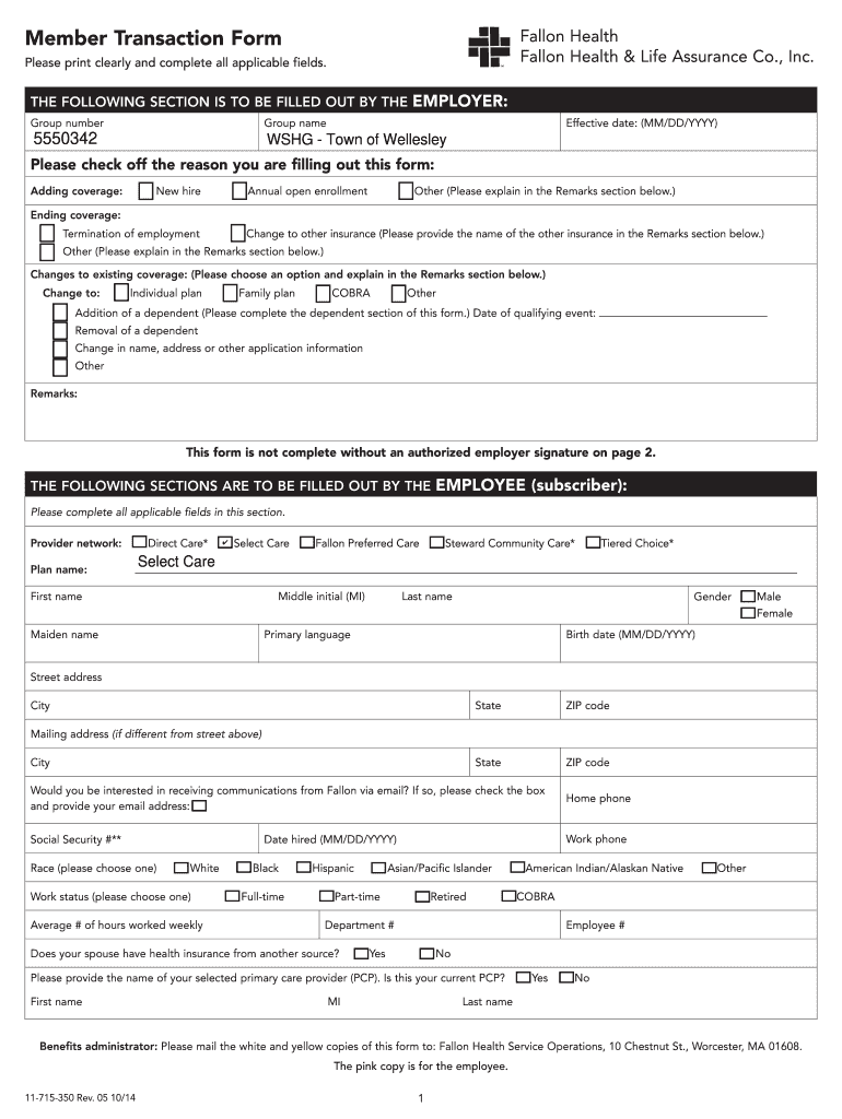 Health 11 715 350 Form