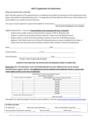 Matc Waiver Code  Form