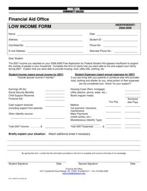 The Income You Reported on Your Application for Federal Student Aid Appears Insufficient to Support Forms Waketech