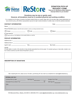 Habitat for Humanity Receipt  Form