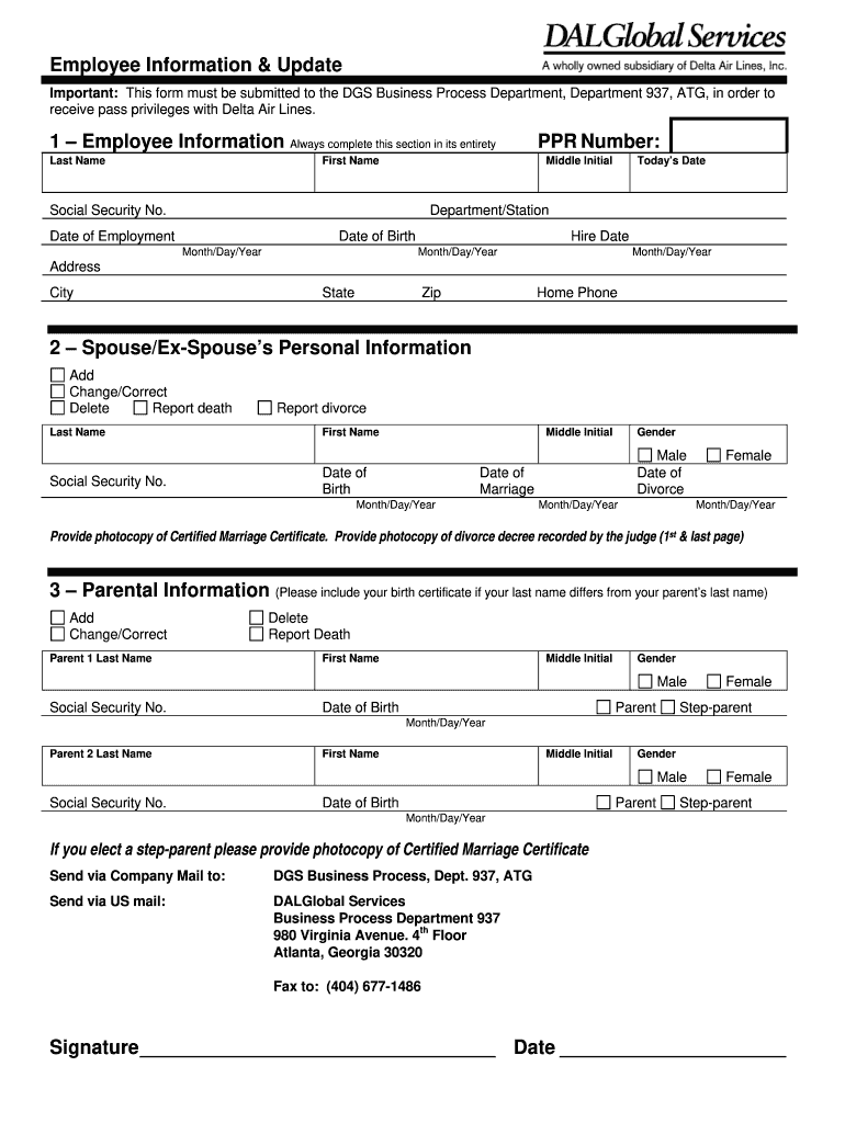 Employee Information Update Form