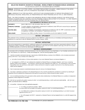 DA FORM 5261 2 R, FEB U S Army Apd Army