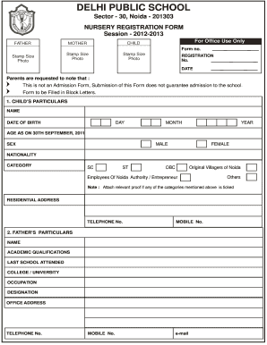 Dps Application Form