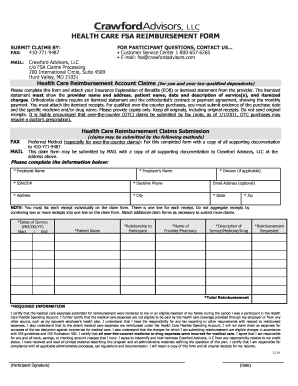 Fsa Crawford Advisor Claim Forms