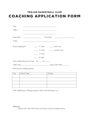 Football Coaching Forms Sample