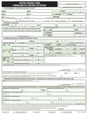 Doping Control Form