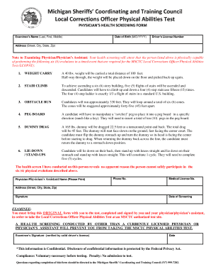 Lcopat Test Michigan  Form