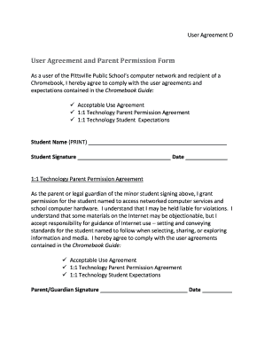 Student Agreement  Form