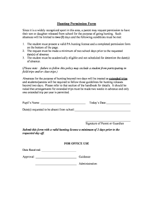 Hunting Permission Form Georgia