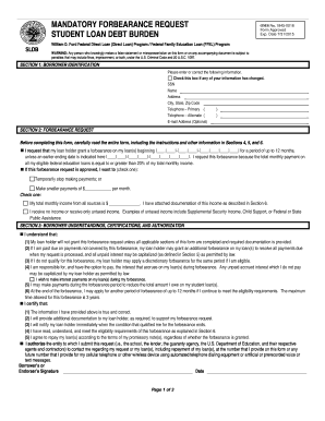 Mandatory Forbearance Form