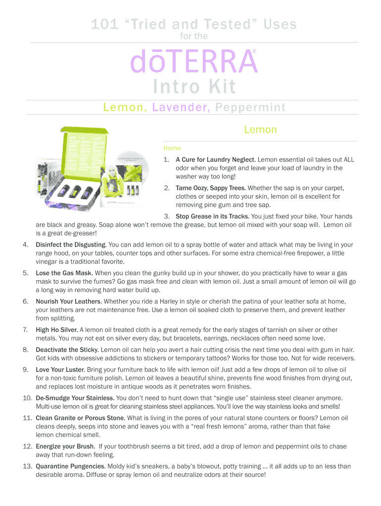 Doterra Introductory Kit PDF  Form